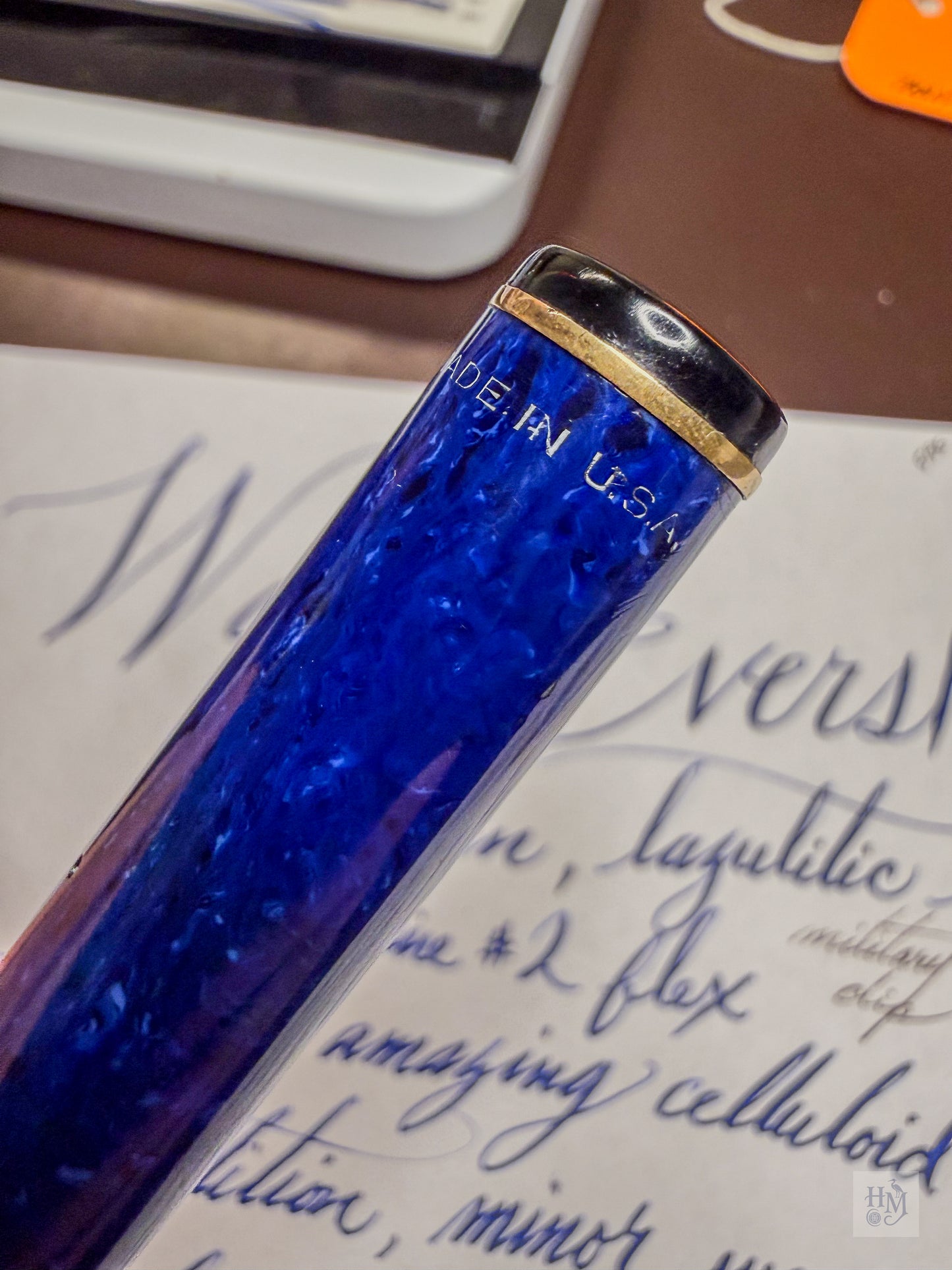Wahl Eversharp Pen Gold Seal, Lazulitic Blue GPT, #2 Flexible nib