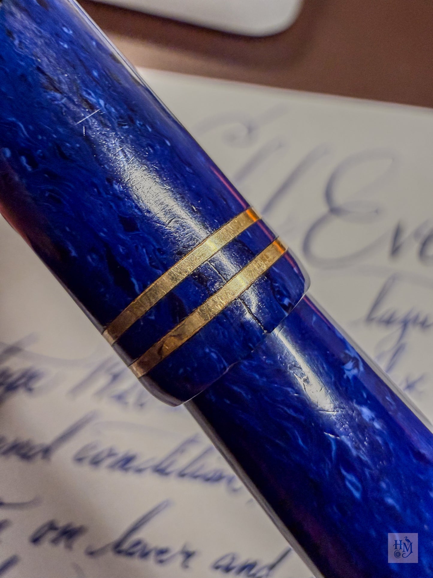 Wahl Eversharp Pen Gold Seal, Lazulitic Blue GPT, #2 Flexible nib
