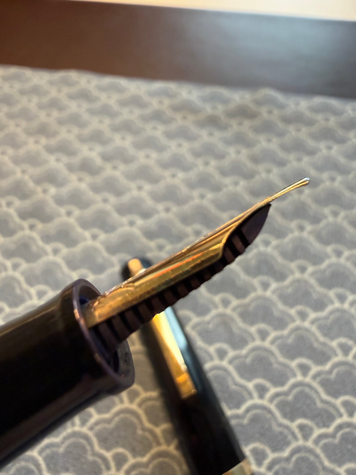 Omas Milord 1968, Black Celluloid GPT, #5 Noodle Flex