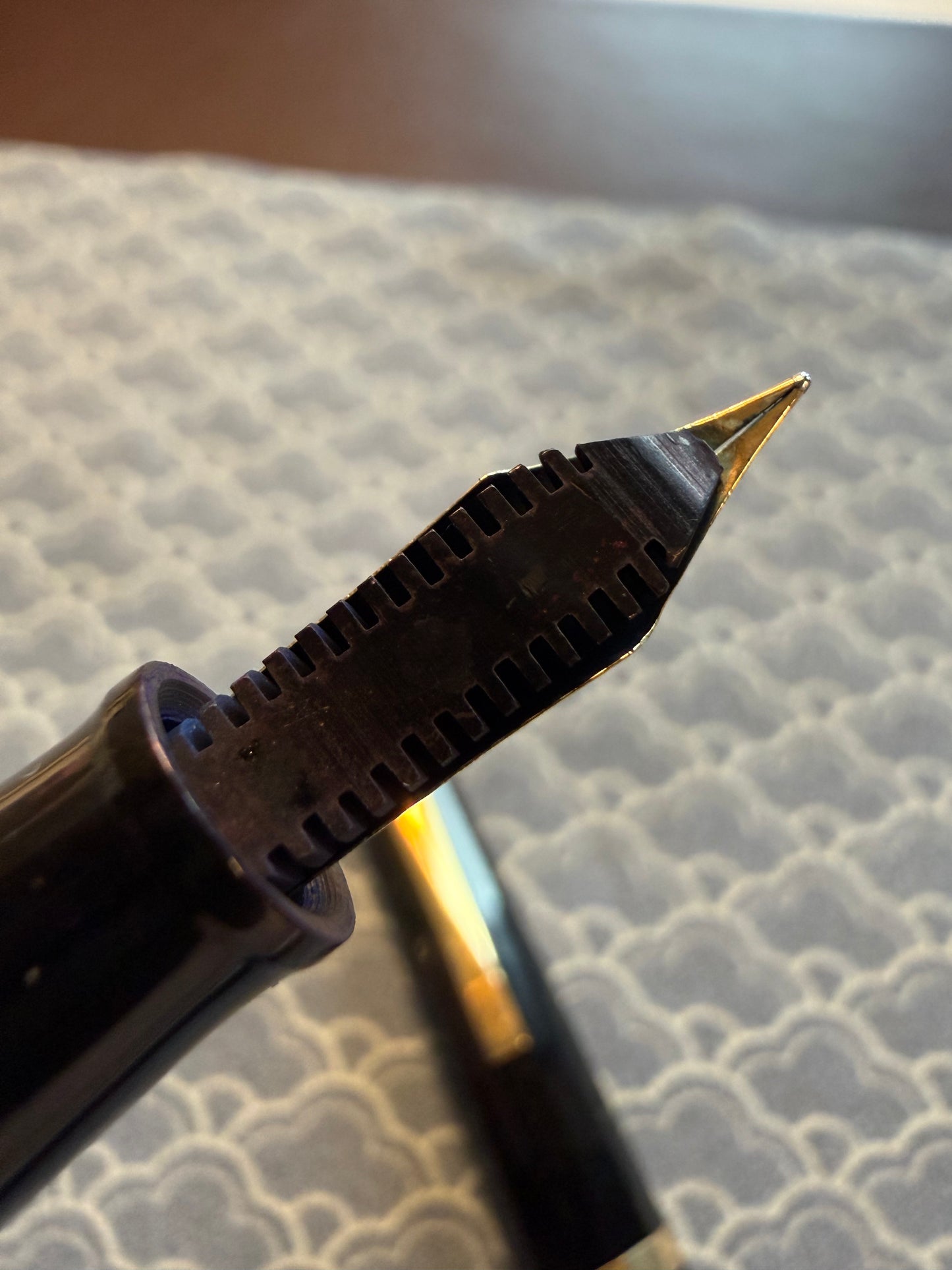 Omas Milord 1968, Black Celluloid GPT, #5 Noodle Flex