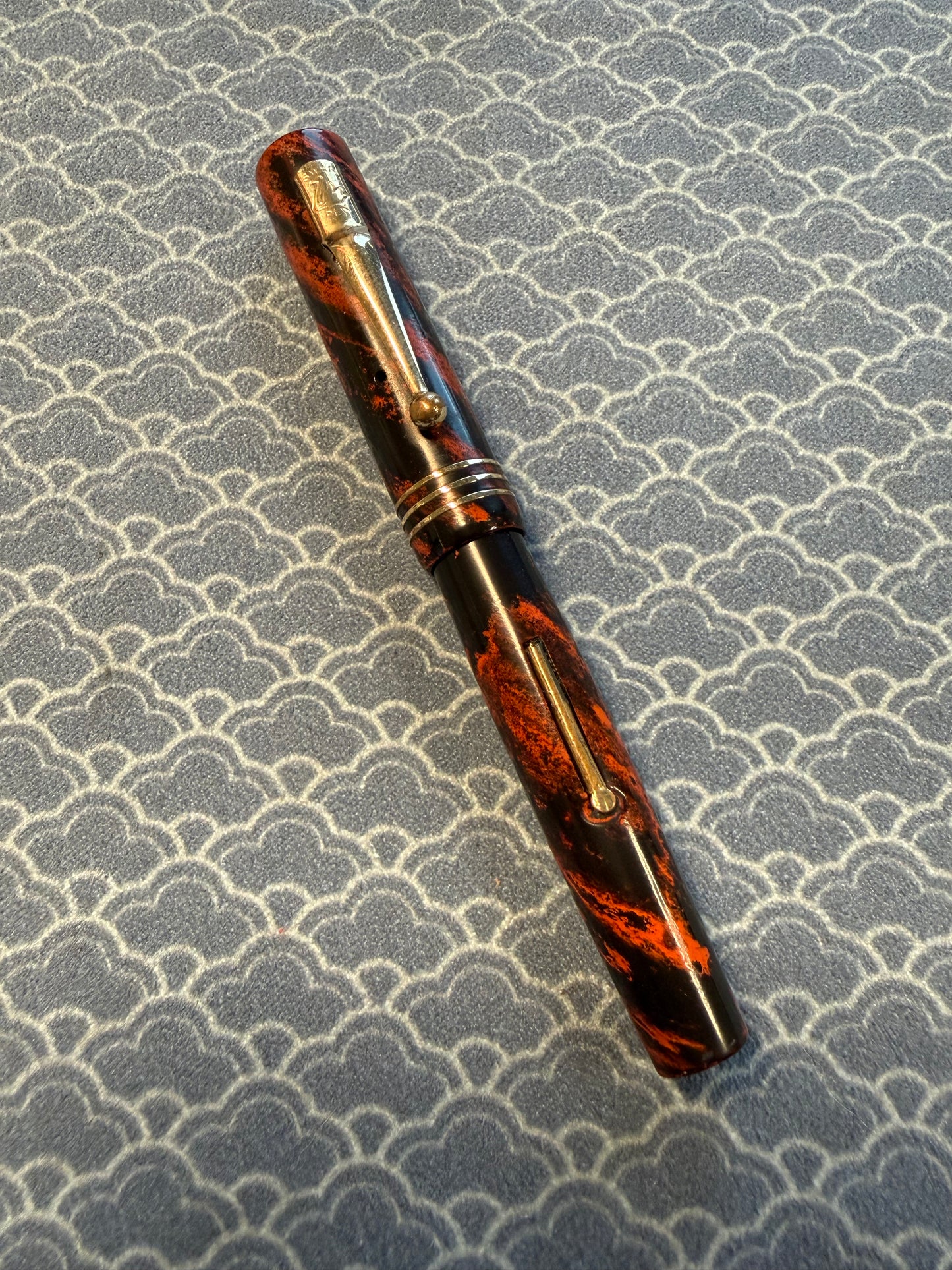 Mabie Todd Swan Eternal 54, Mottled GPT, Eternal #4 14ct ENG nib