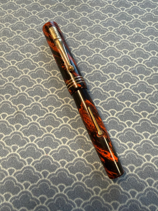 Mabie Todd Swan Eternal 54, Mottled GPT, Eternal #4 14ct ENG nib