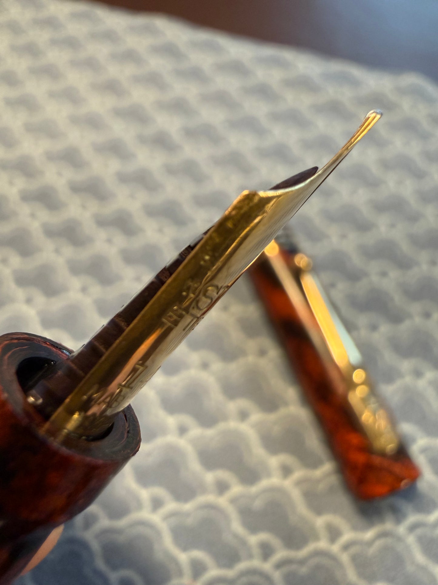 Mabie Todd Swan Eternal 54, Mottled GPT, Eternal #4 14ct ENG nib