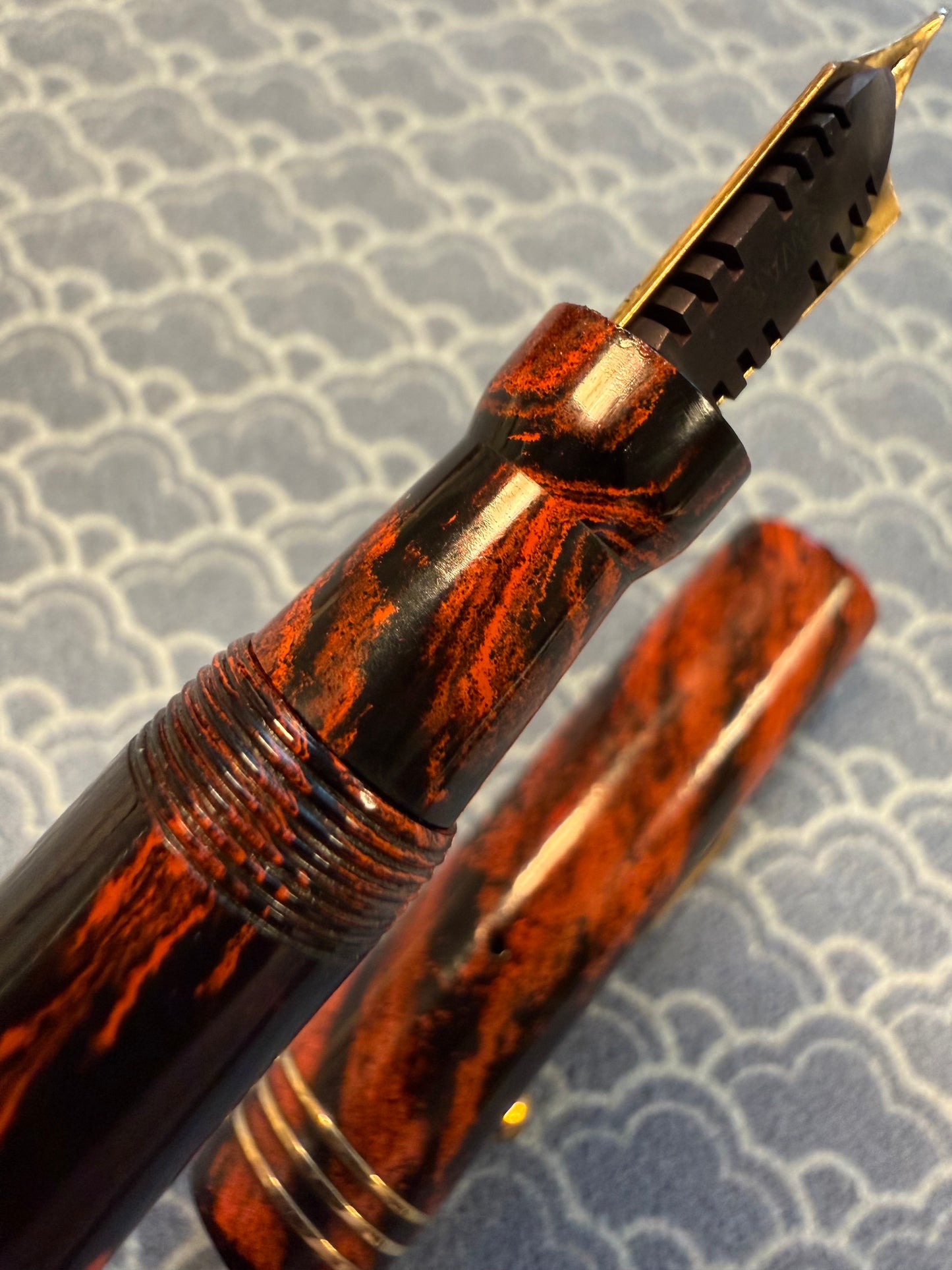 Mabie Todd Swan Eternal 54, Mottled GPT, Eternal #4 14ct ENG nib