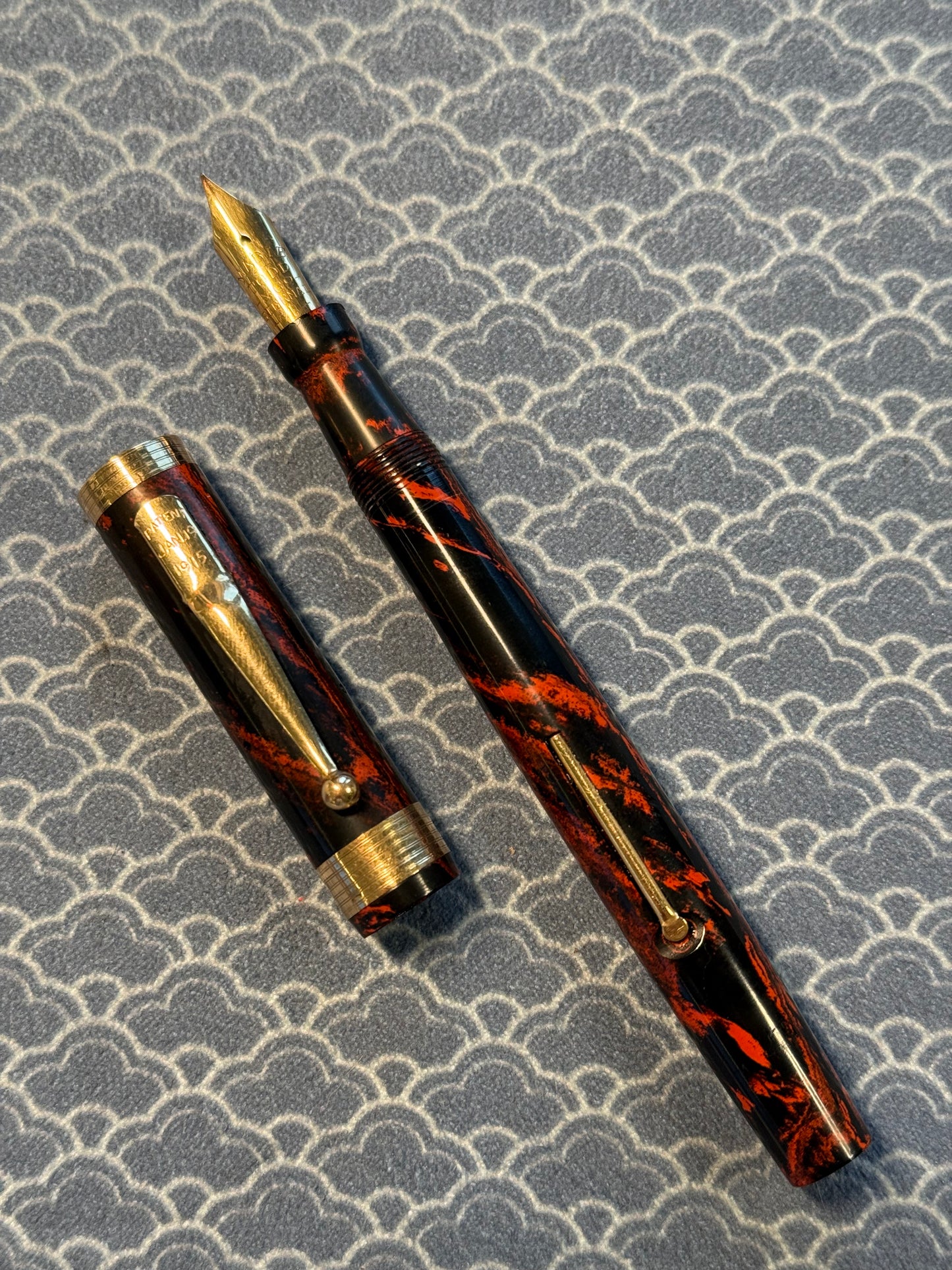 Mabie Todd Swan Eternal 44 Mottled GPT, Eternal #4 14ct NY nib