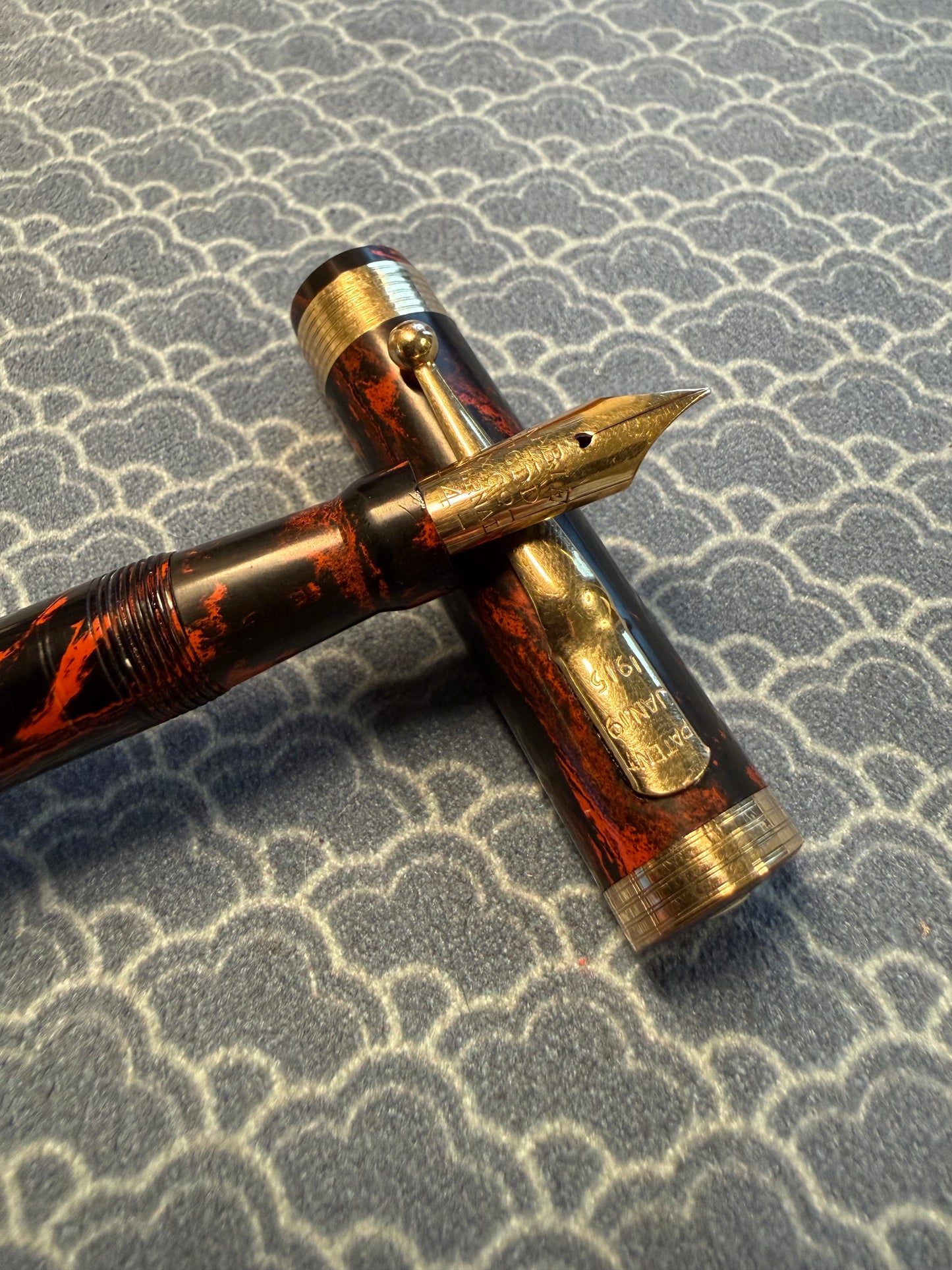 Mabie Todd Swan Eternal 44 Mottled GPT, Eternal #4 14ct NY nib