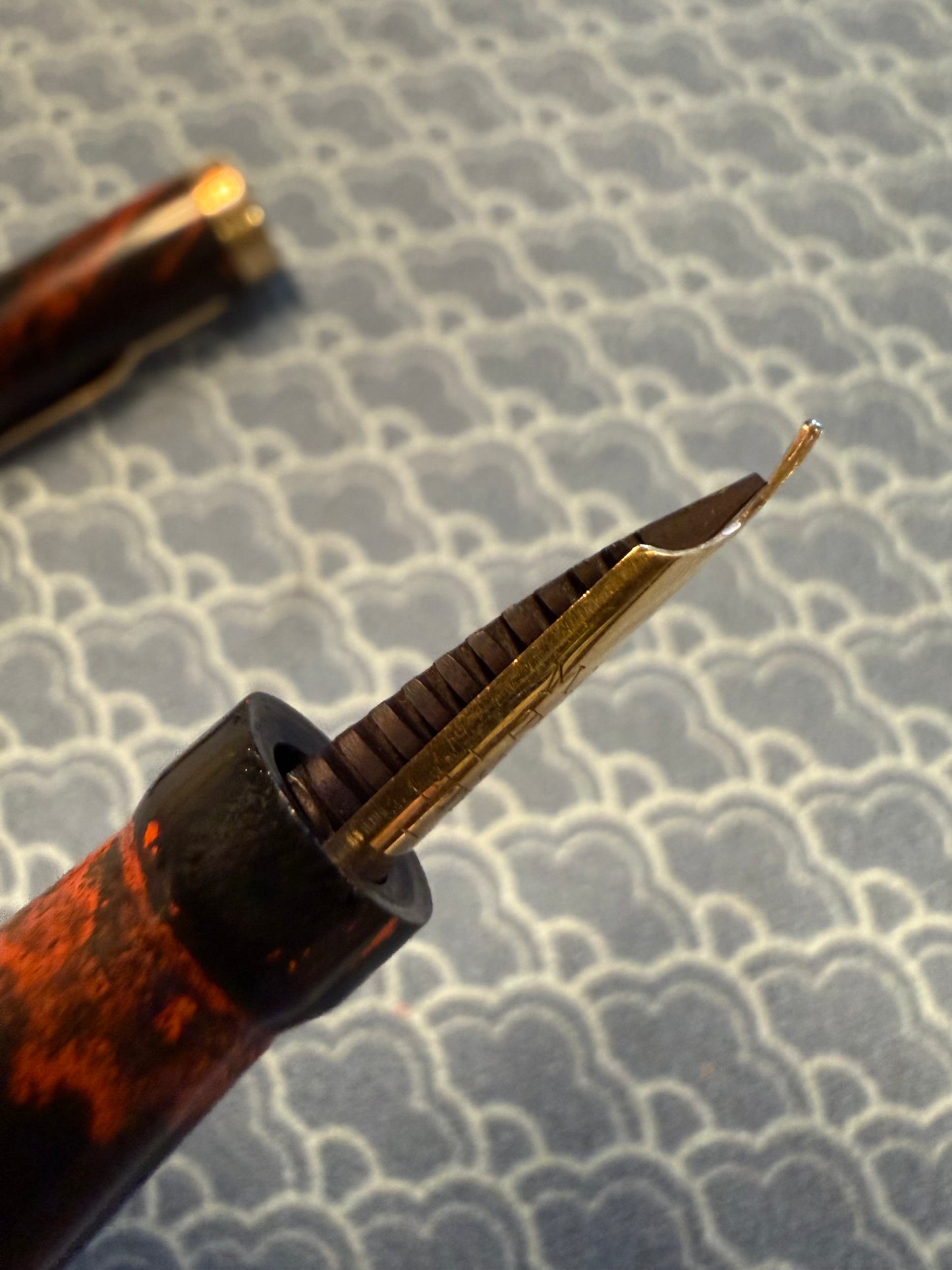 Mabie Todd Swan Eternal 44 Mottled GPT, Eternal #4 14ct NY nib