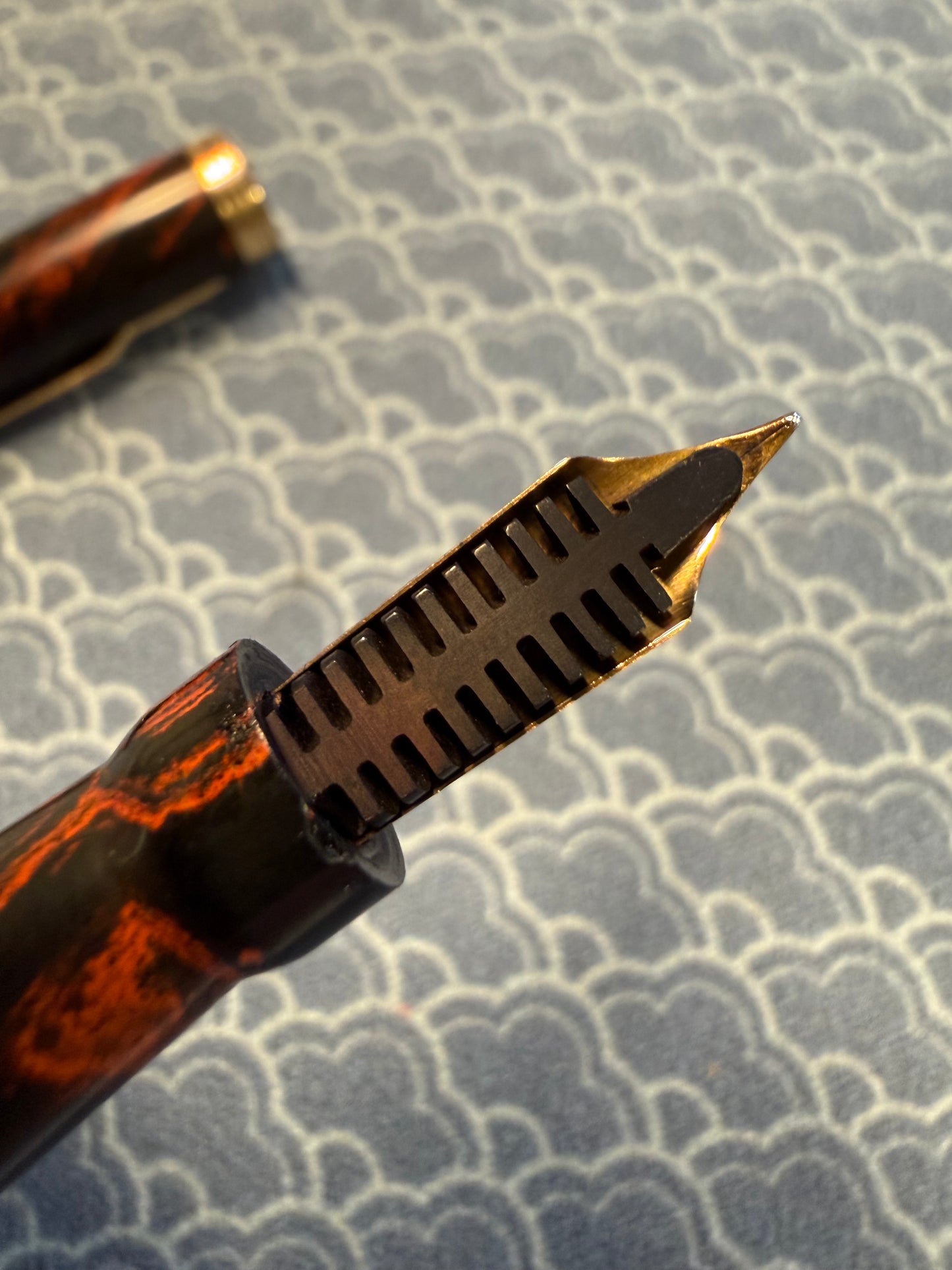 Mabie Todd Swan Eternal 44 Mottled GPT, Eternal #4 14ct NY nib