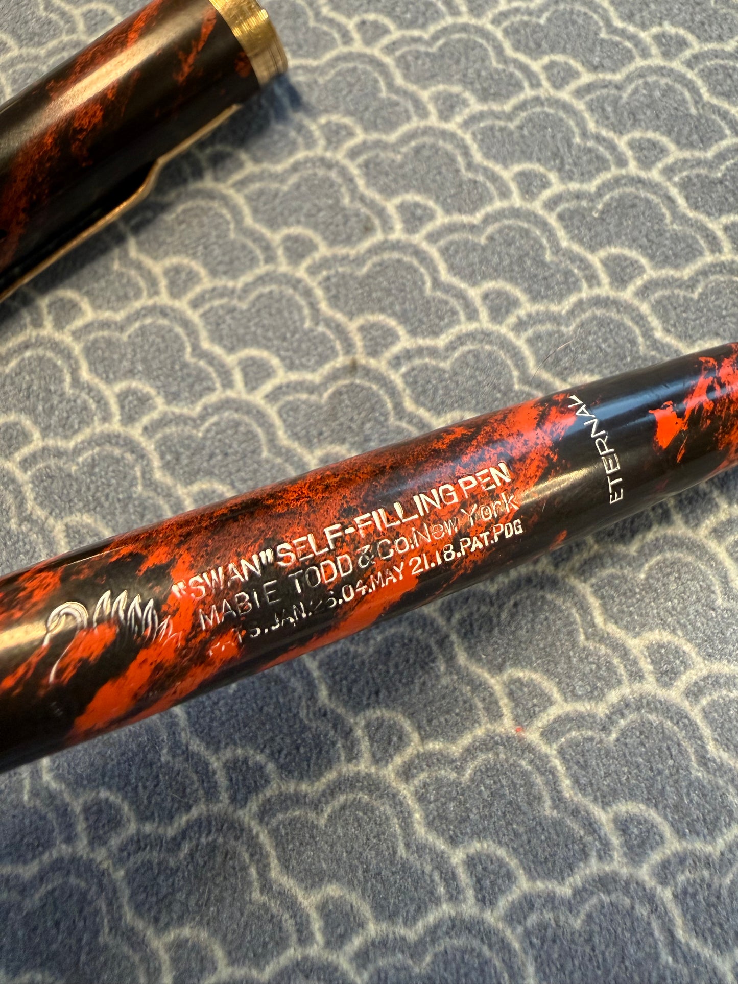 Mabie Todd Swan Eternal 44 Mottled GPT, Eternal #4 14ct NY nib