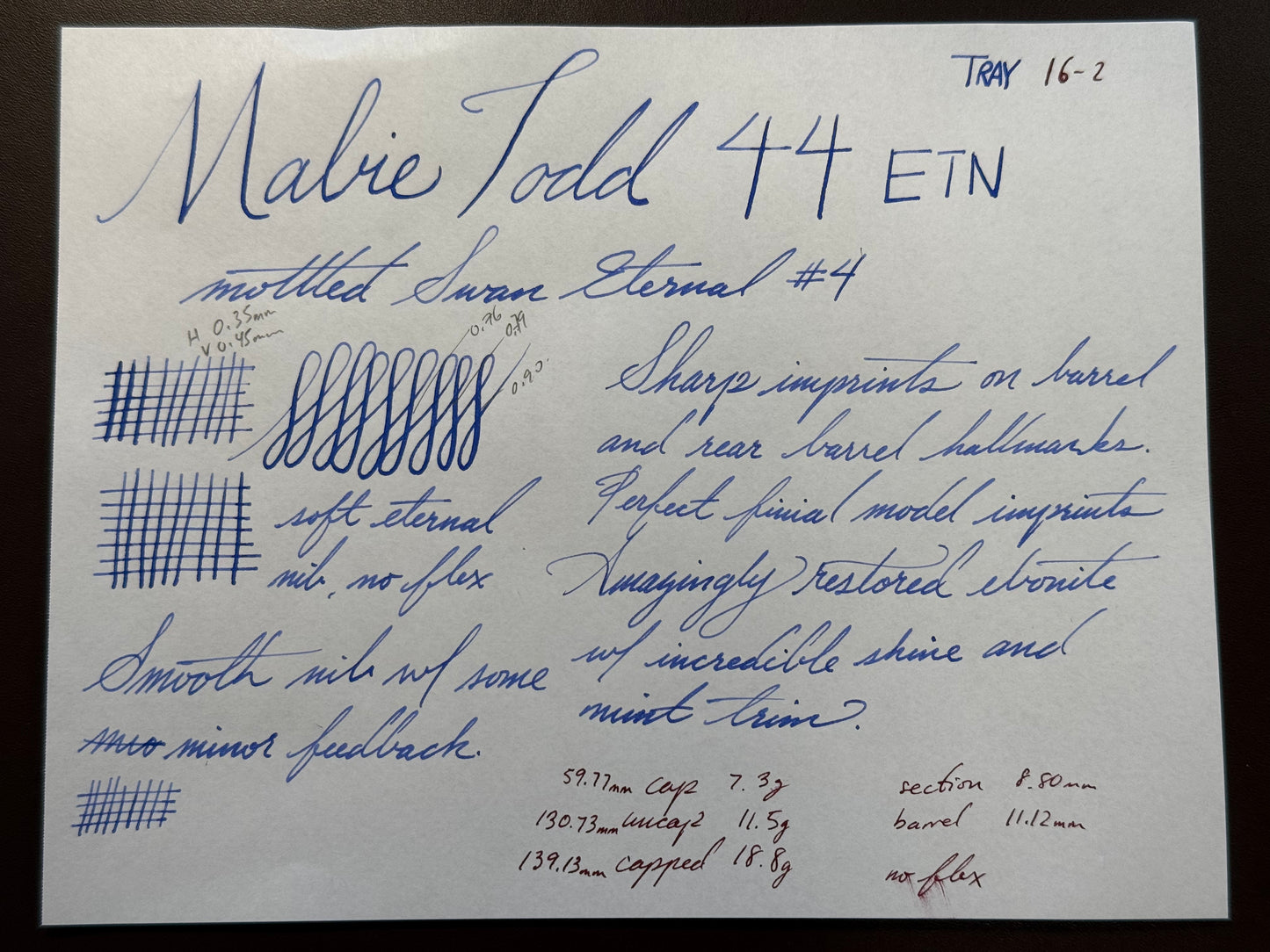 Mabie Todd Swan Eternal 44 Mottled GPT, Eternal #4 14ct NY nib