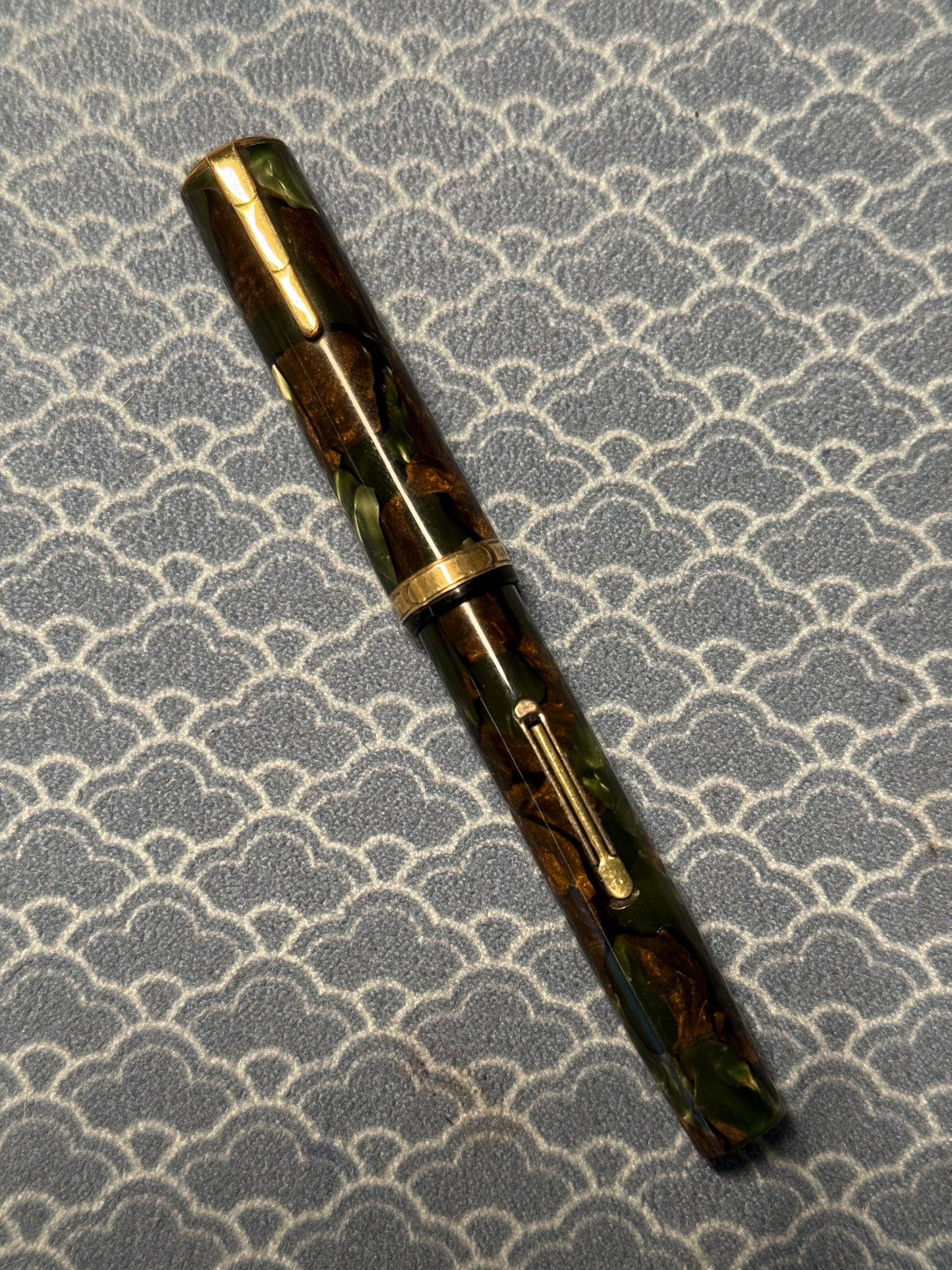 Waterman's Lady Patricia Moss Agate, Celluloid GPT, #2 PAT.