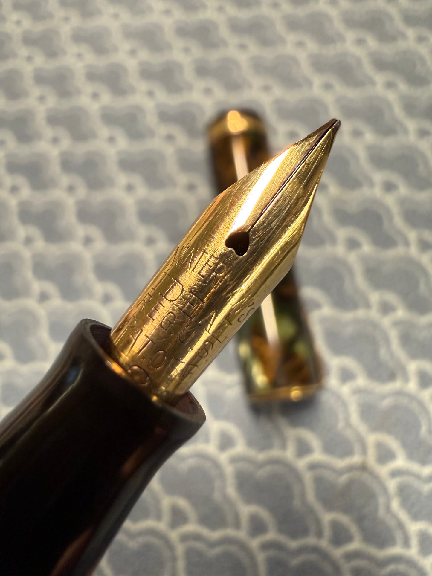 Waterman's Lady Patricia Moss Agate, Celluloid GPT, #2 PAT.