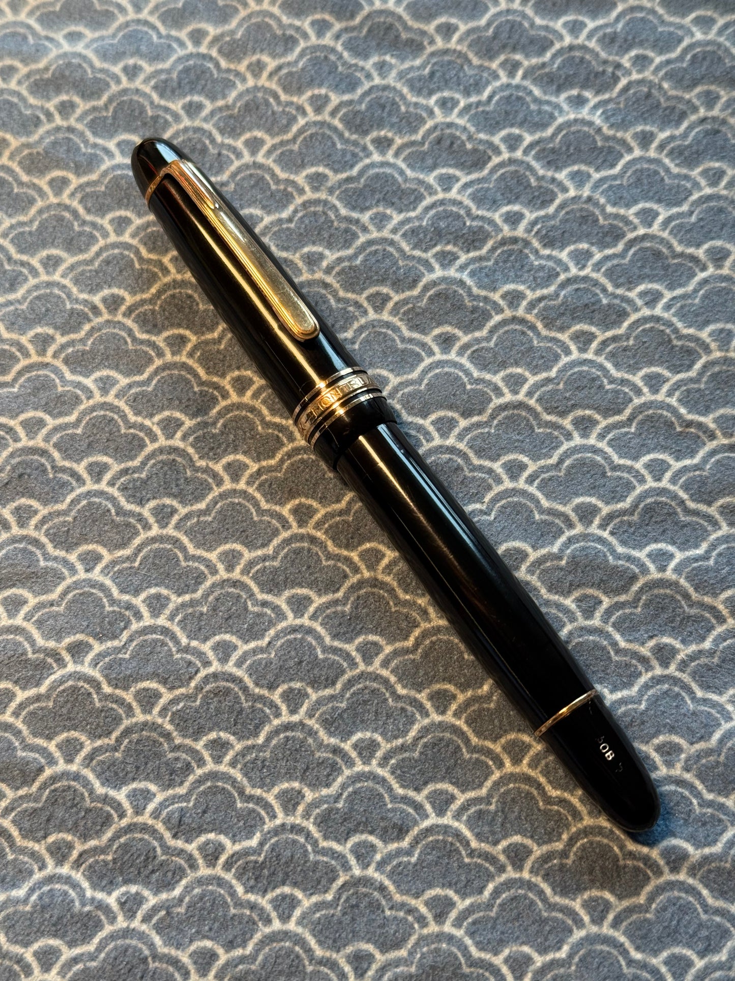 Montblanc 144G, Black Celluloid GPT, #4 14c Flex OB