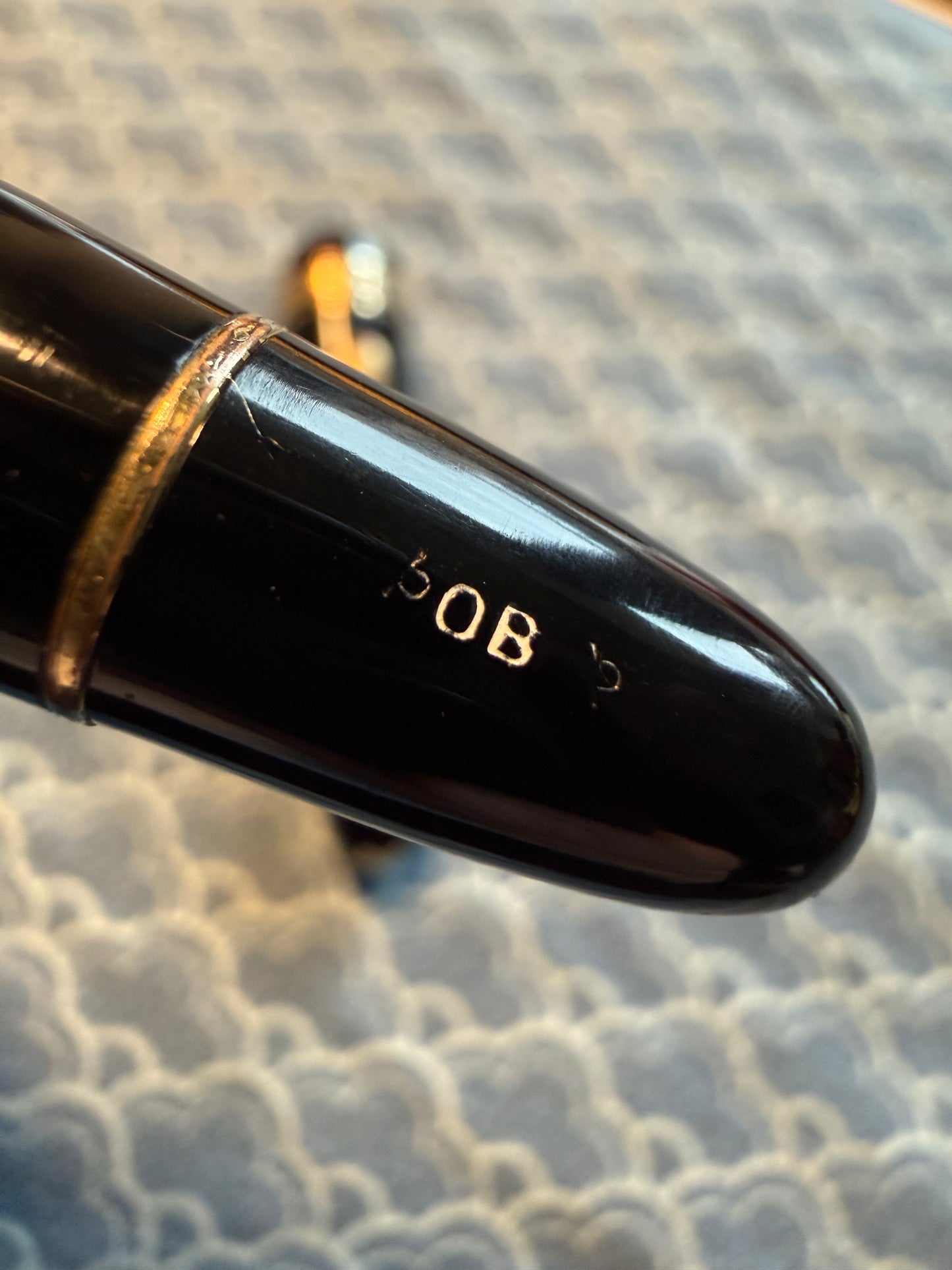 Montblanc 144G, Black Celluloid GPT, #4 14c Flex OB