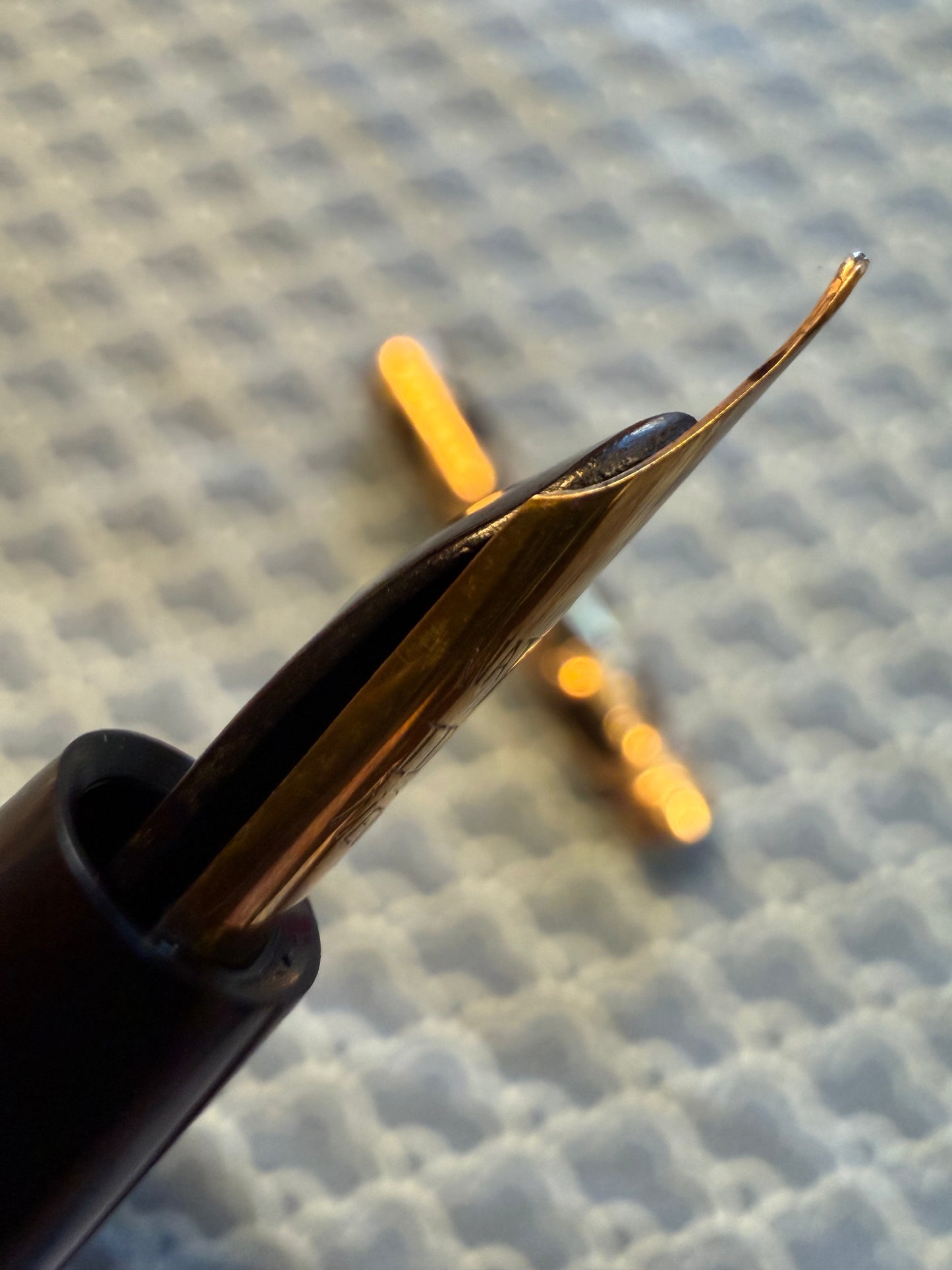 Waterman 12 Sinuous Scroll, Gold Overlay Ebonite, #2 14k Flex