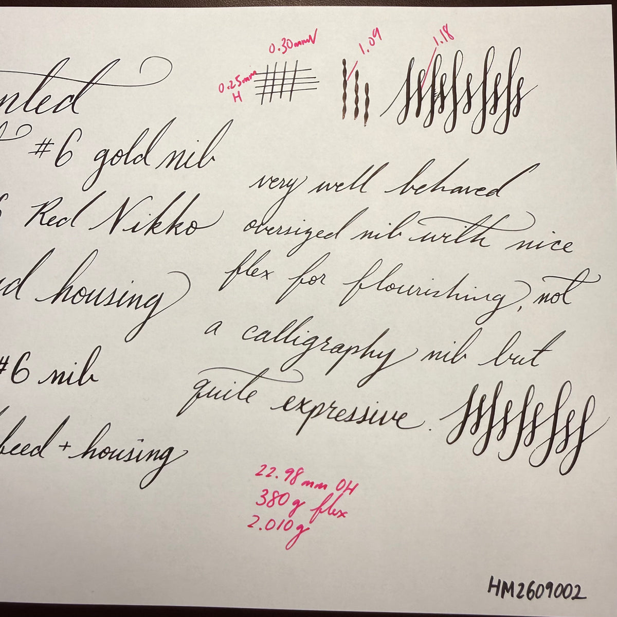 Jowo 6 Nib Unit | Warranted | #6 Oversized | 14ct Gold | Fine Flex Nib