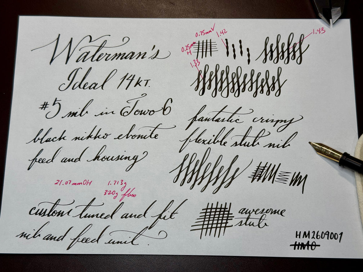 Jowo 6 Nib Unit | Waterman's | #5 Ideal | 14kt Gold | Broad Super Flex Stub