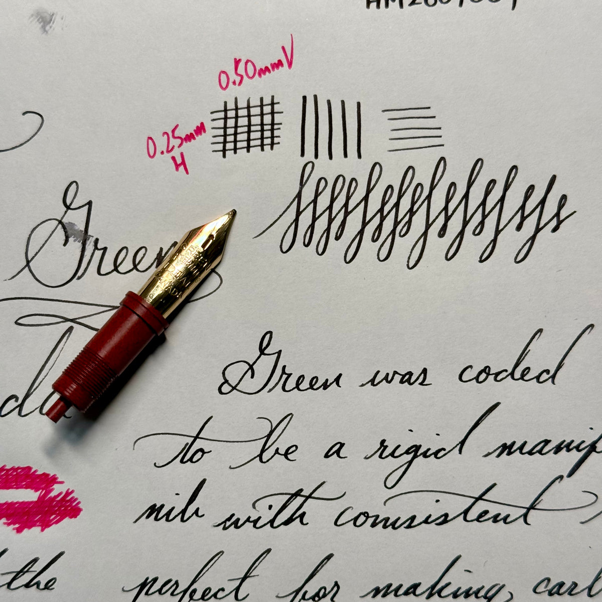Jowo 6 Nib Unit | Waterman's | #7 Green Keyhole Canada | 14kt Gold | FM Manifold Stub