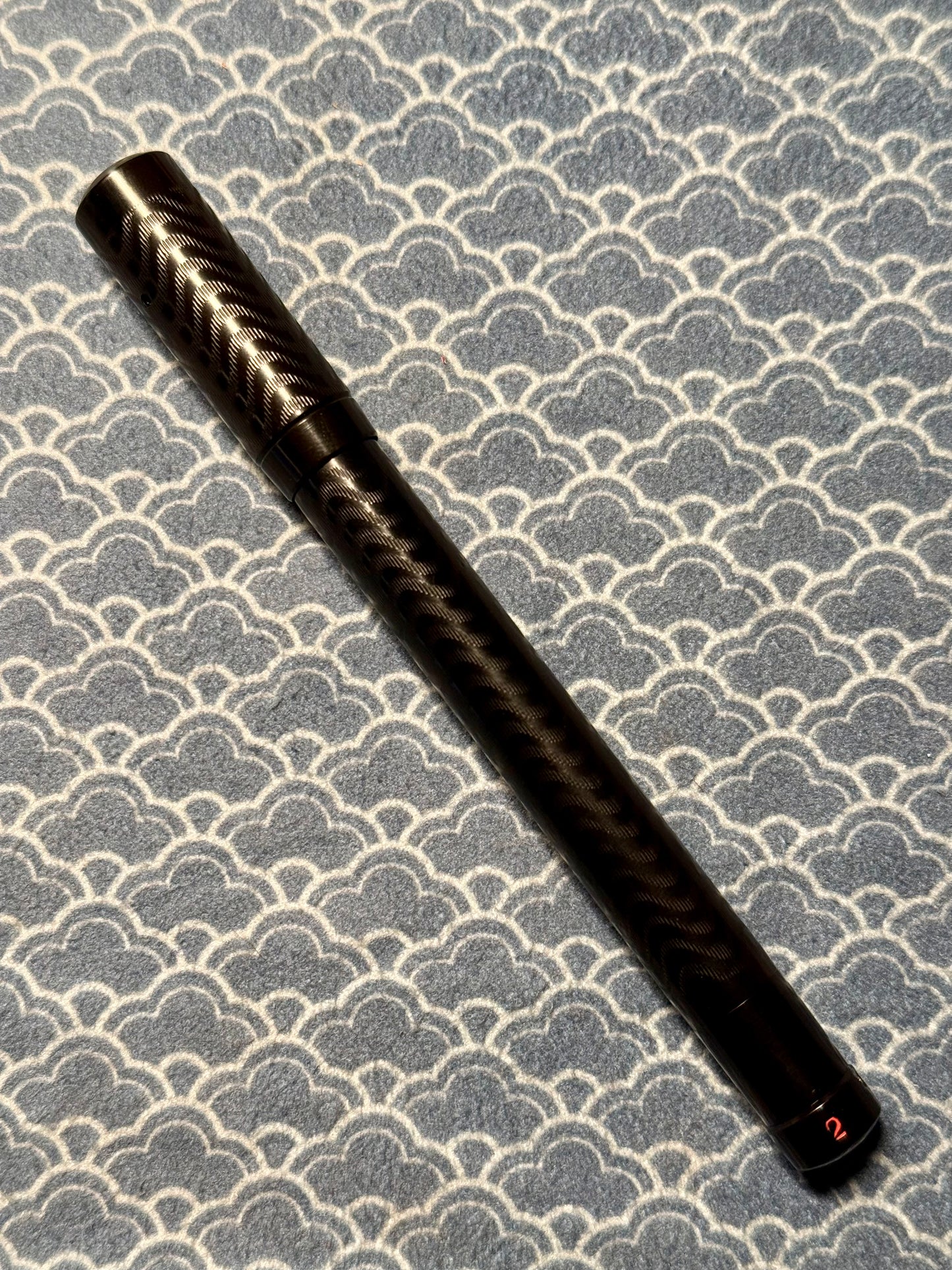 Diplomat 2 EF Safety, Black Chased Ebonite, #2 14c Flex