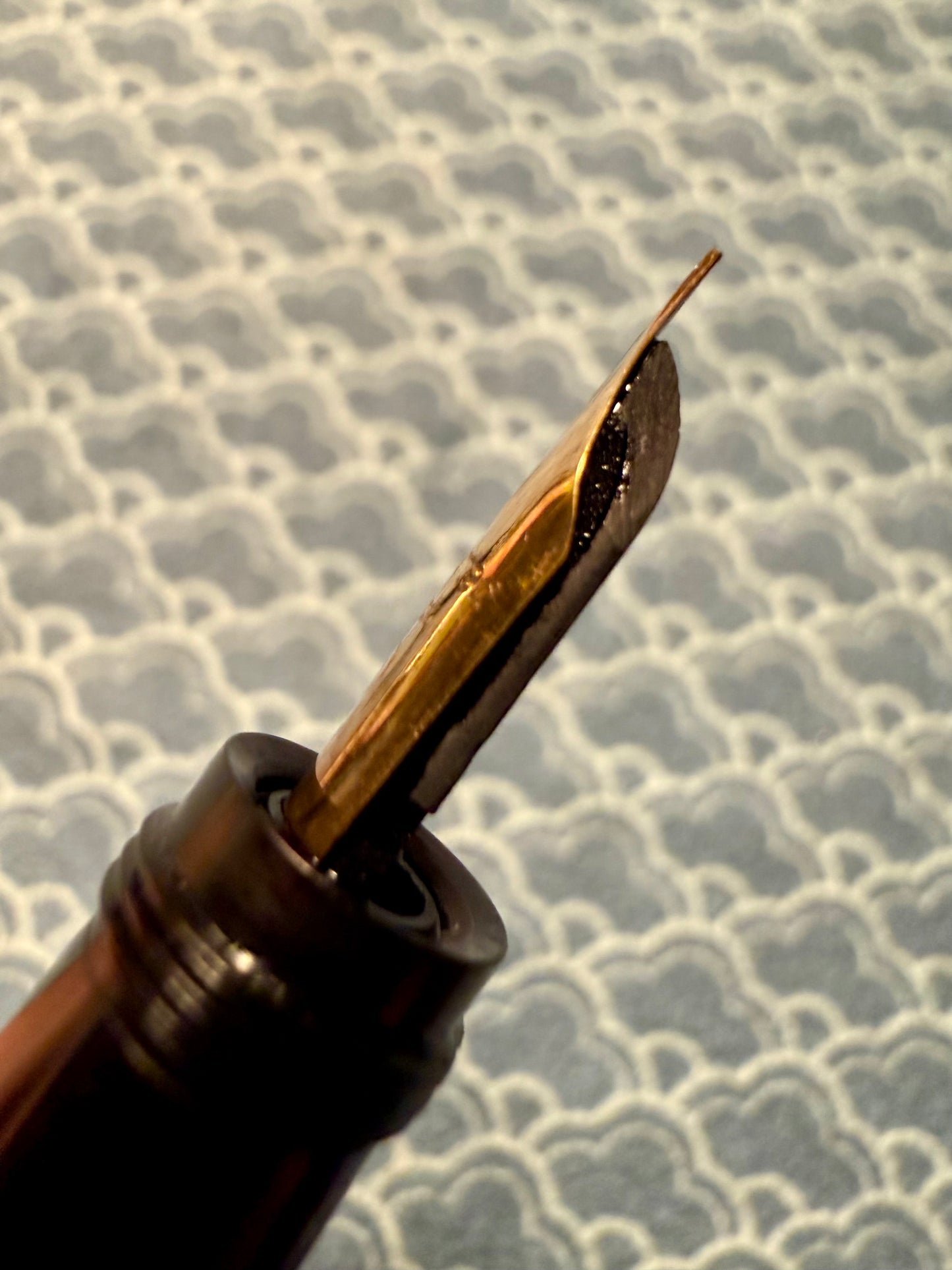 Diplomat 2 EF Safety, Black Chased Ebonite, #2 14c Flex