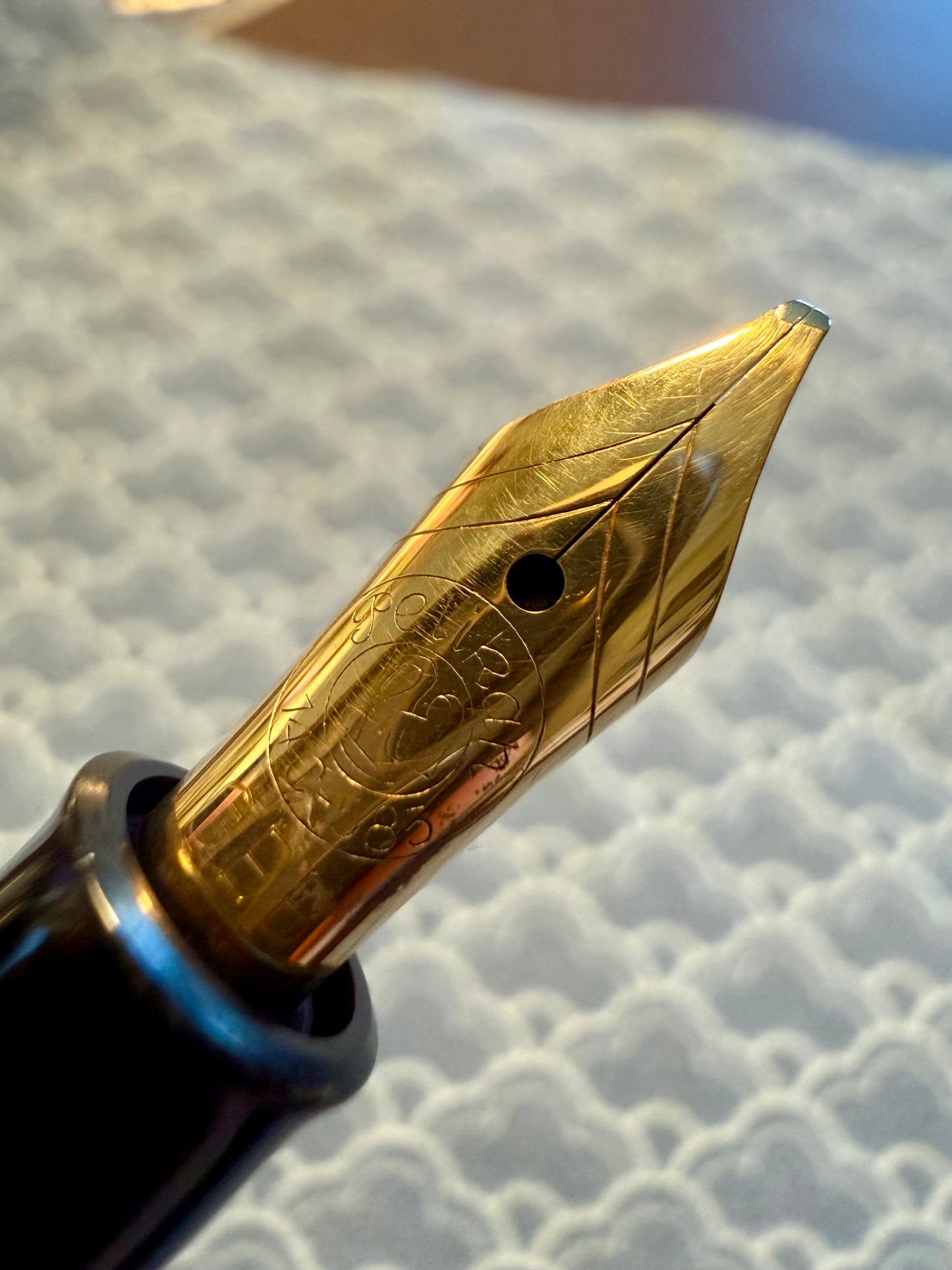 Pelikan 400NN 1958-1965, Green Striped, #5 14C OBB Nib