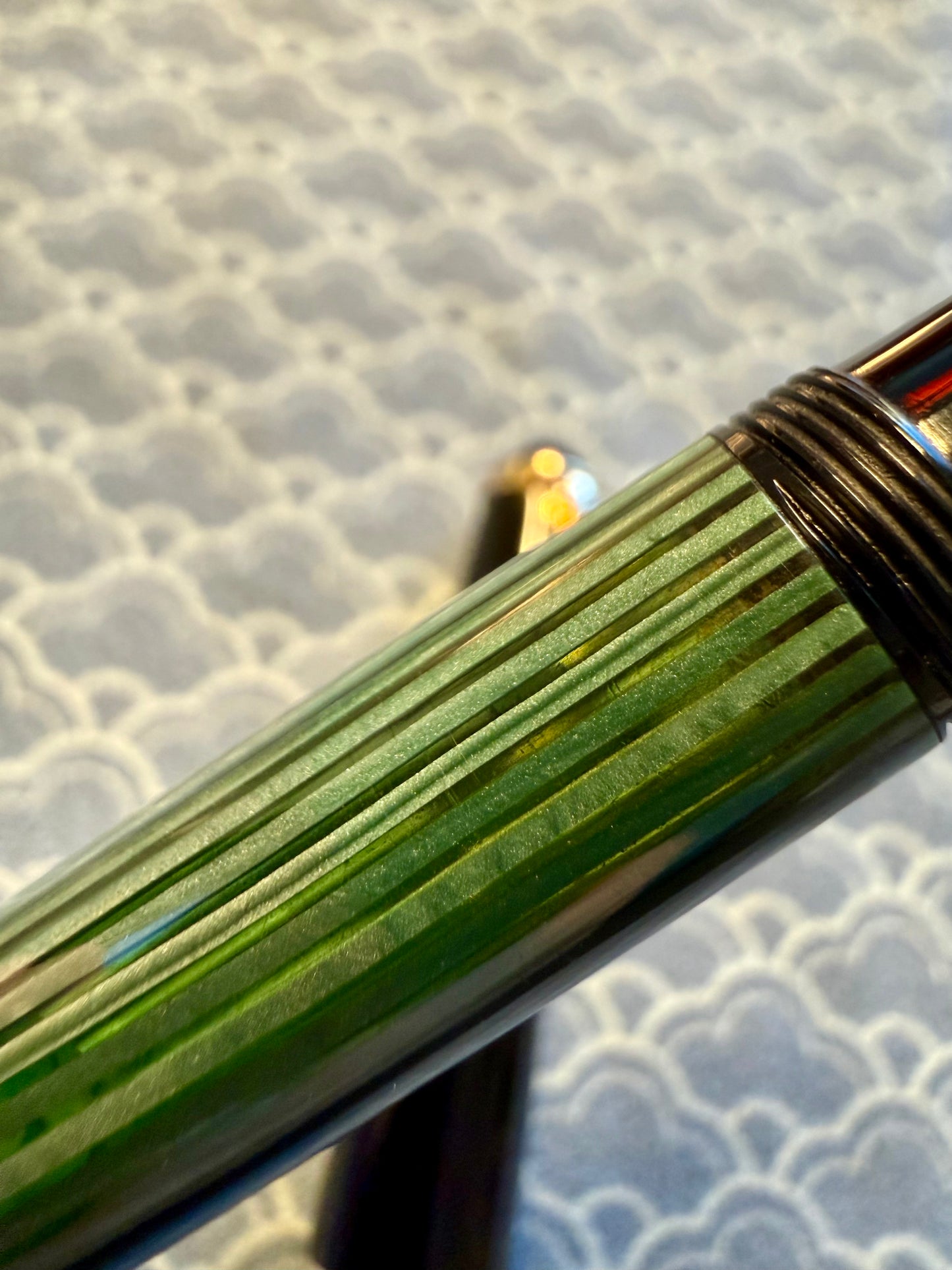 Pelikan 400NN 1958-1965, Green Striped, #5 14C OBB Nib
