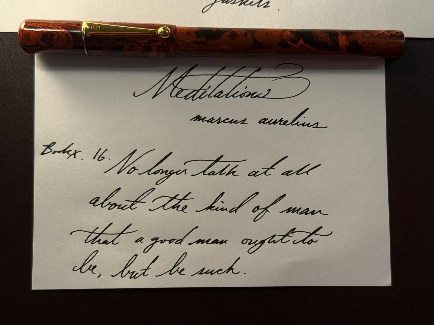 Onoto Mammoth 1800, Mottled Ebonite GPT, #8 18ct Soft Manifold Nib