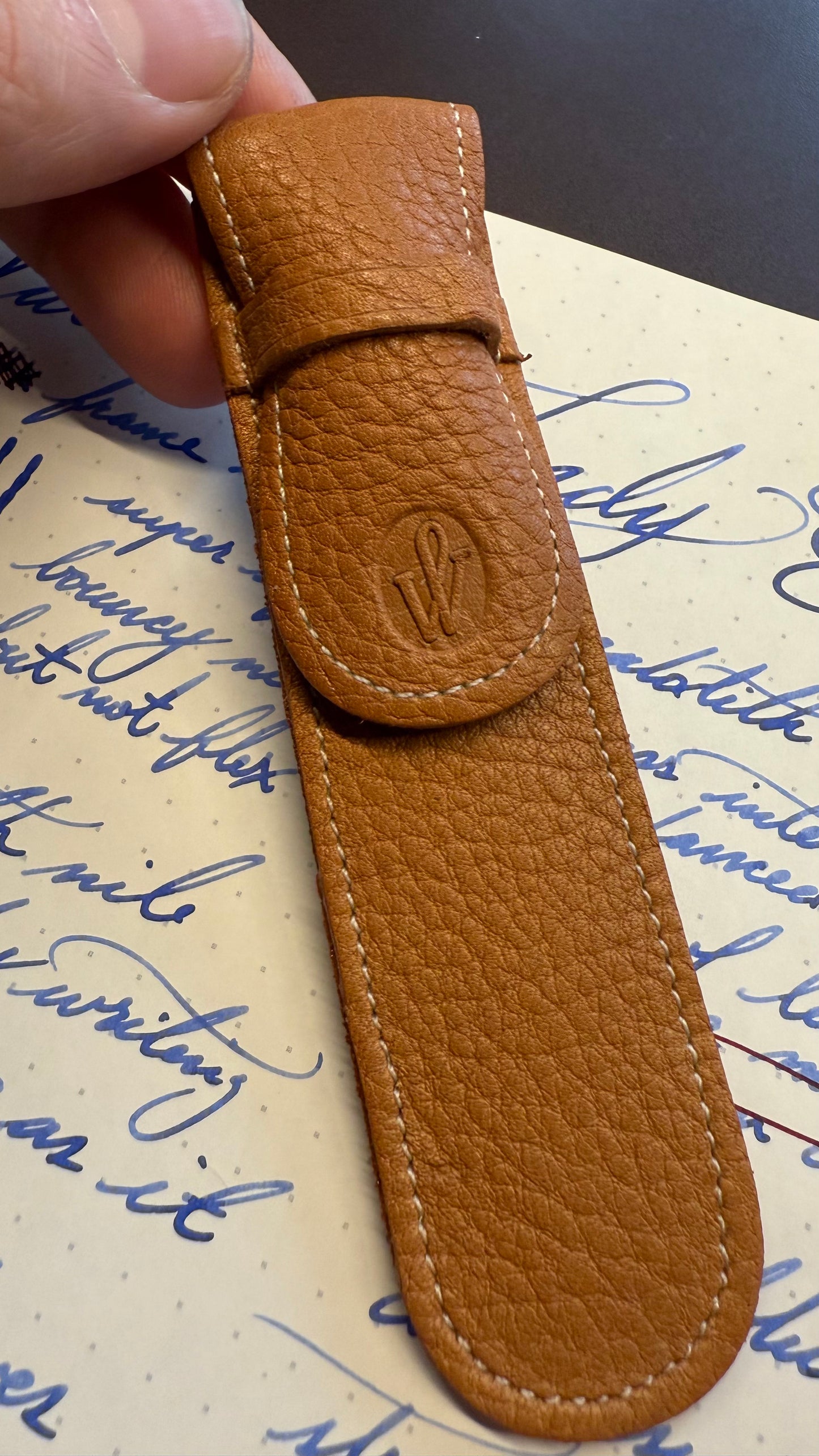 Waterman's Lady Elsa Ring-Top, #2 GP-Steel Nib, Blue Gold Casein, GPT