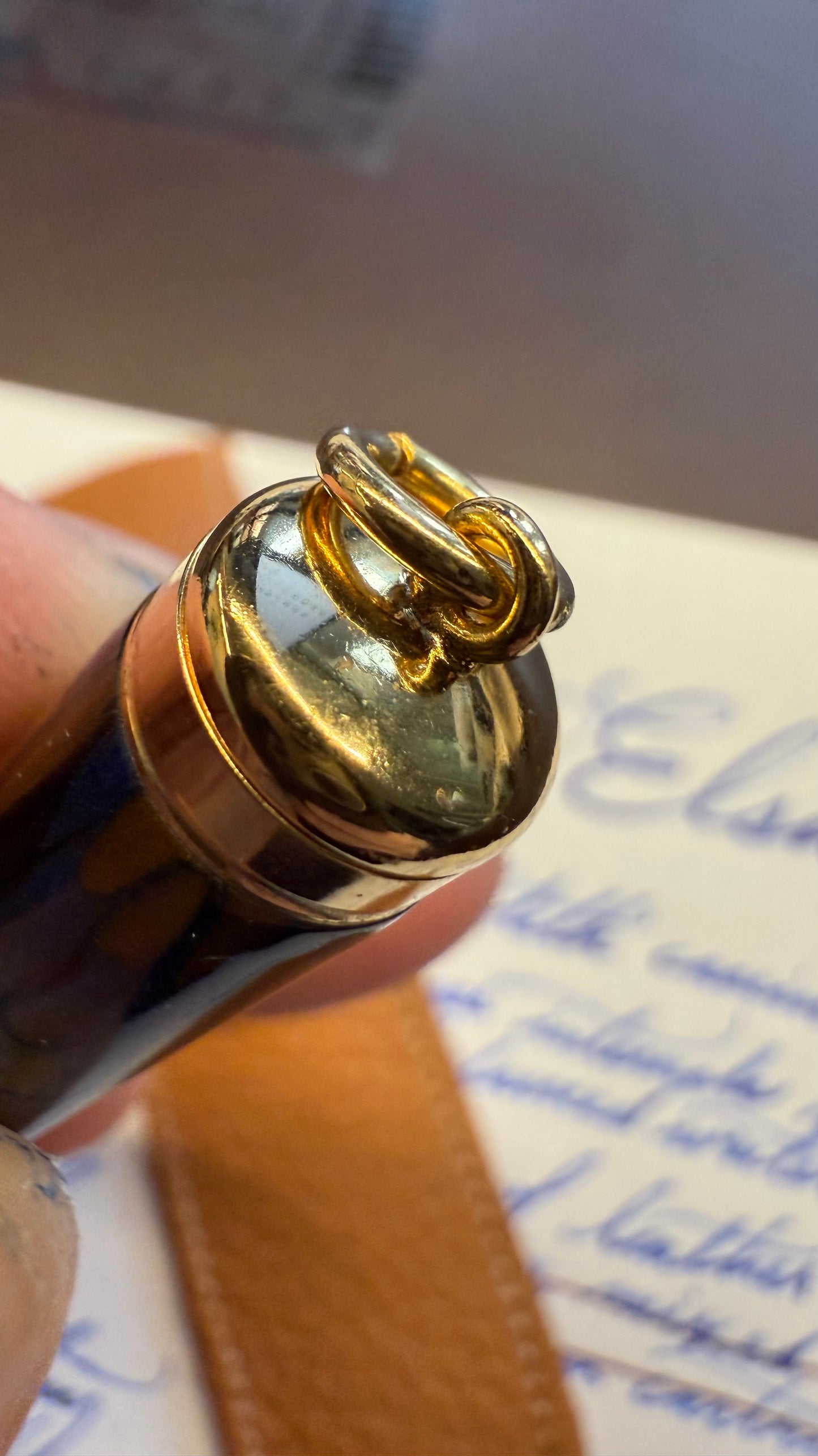 Waterman's Lady Elsa Ring-Top, #2 GP-Steel Nib, Blue Gold Casein, GPT