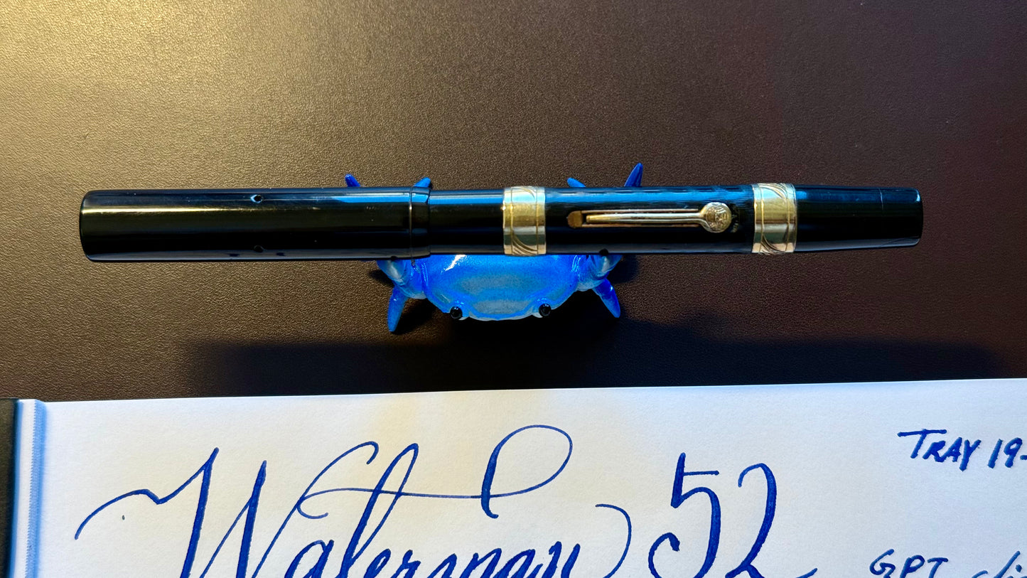 Waterman's 52 Double Gold-Filled Floral Bands Clipless, #2 CAN nib