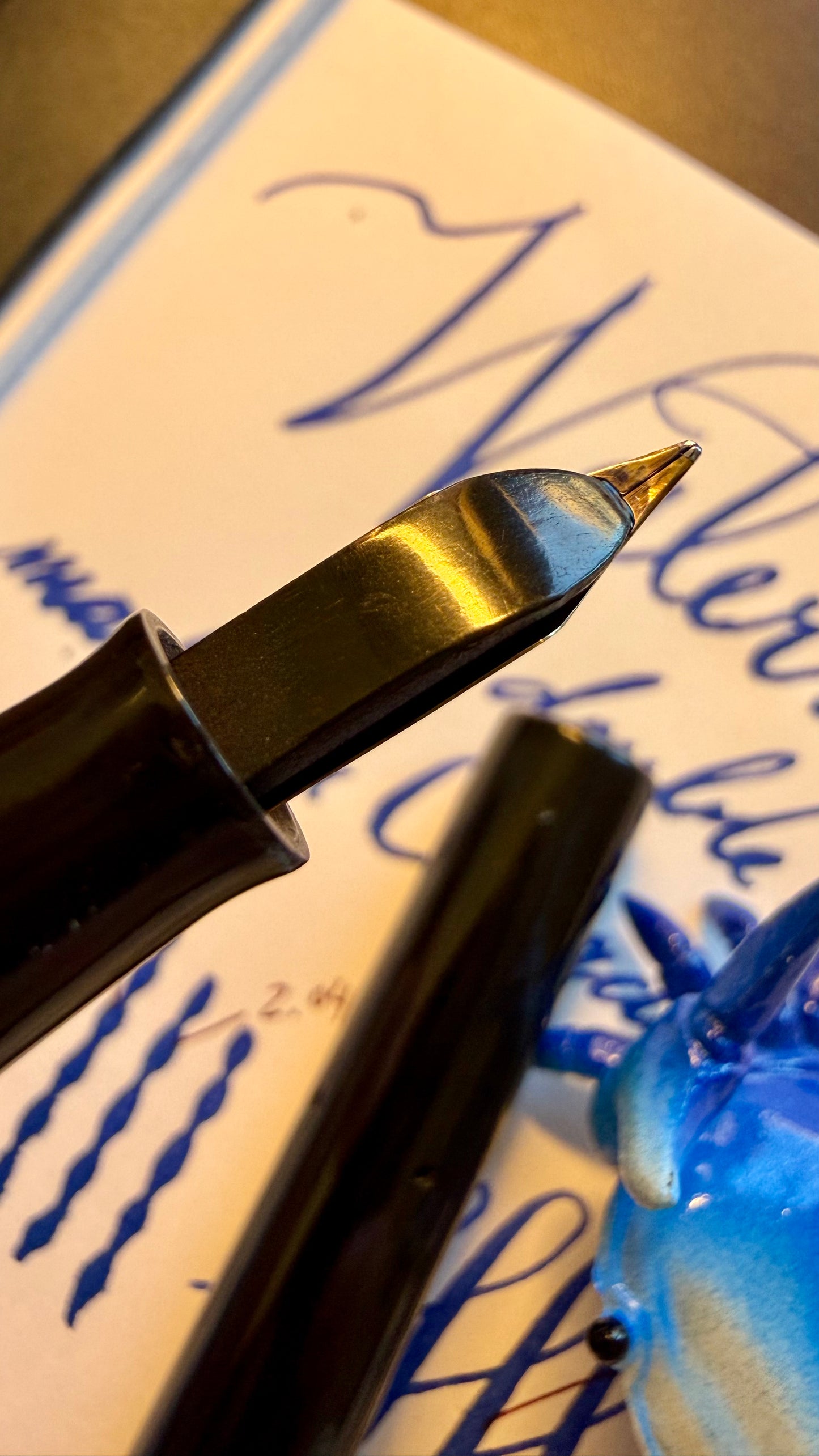 Waterman's 52 Double Gold-Filled Floral Bands Clipless, #2 CAN nib